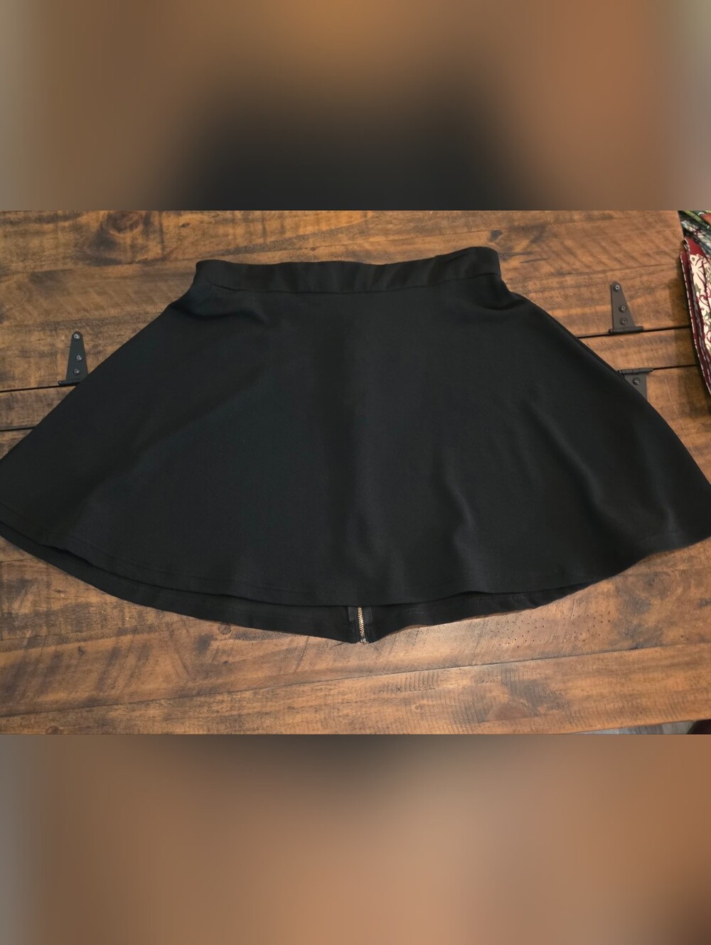 Rue21 Junior Black Mini Circle Skirt with Back Zipper